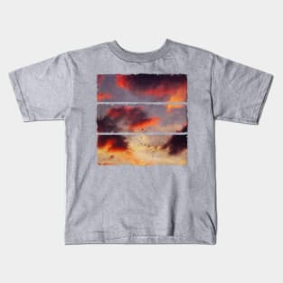 Evening Clouds and a Flock of Birds Kids T-Shirt